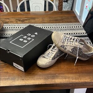 Shu Shop Star Chic Beige Glitter Sneakers